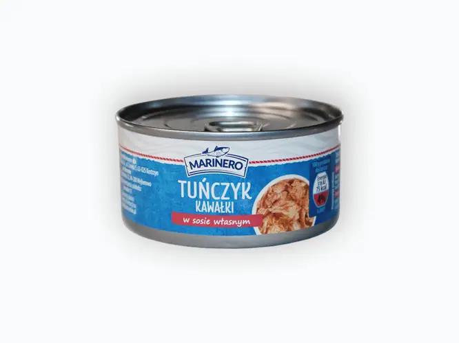 Тунець шматочками у власному соку Marinero 185 гр