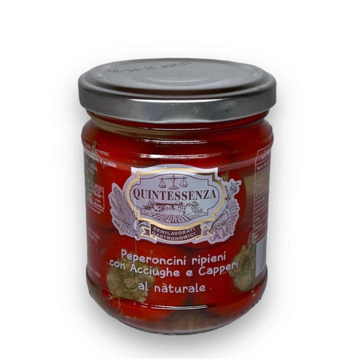 Фарширований перець з анчоусами та каперсами Quintessenza 180 грам