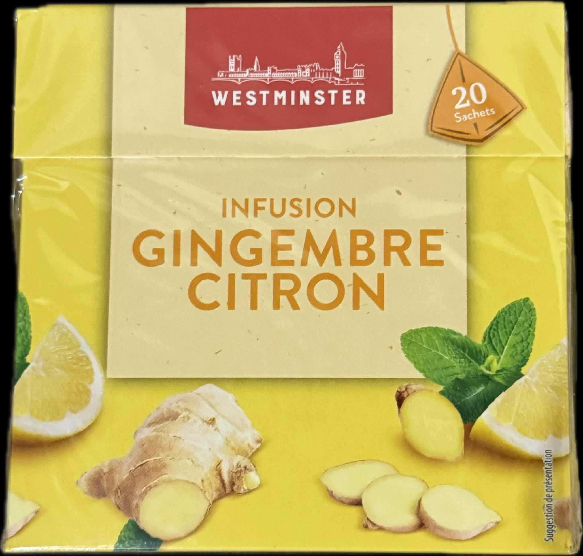 Чай трав'яний Westminster лимонно-імбирний 20 пак