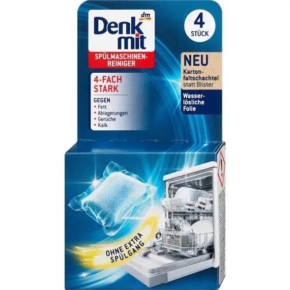 Засіб для очищення посудомийних машин Denkmit Spülmaschinenreiniger 4-Fach-Stark 4 шт
