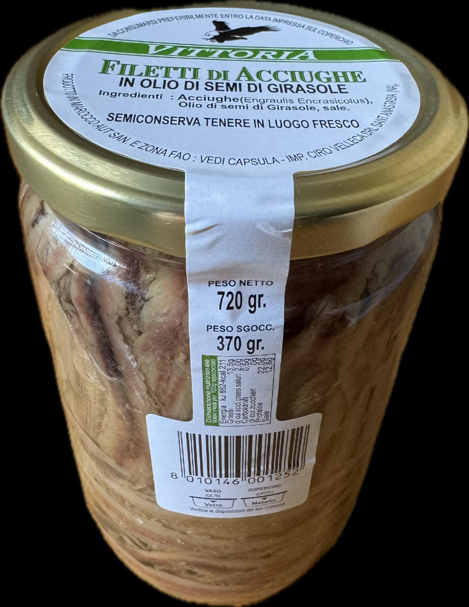 Анчоуси в олії Vittoria 720 г