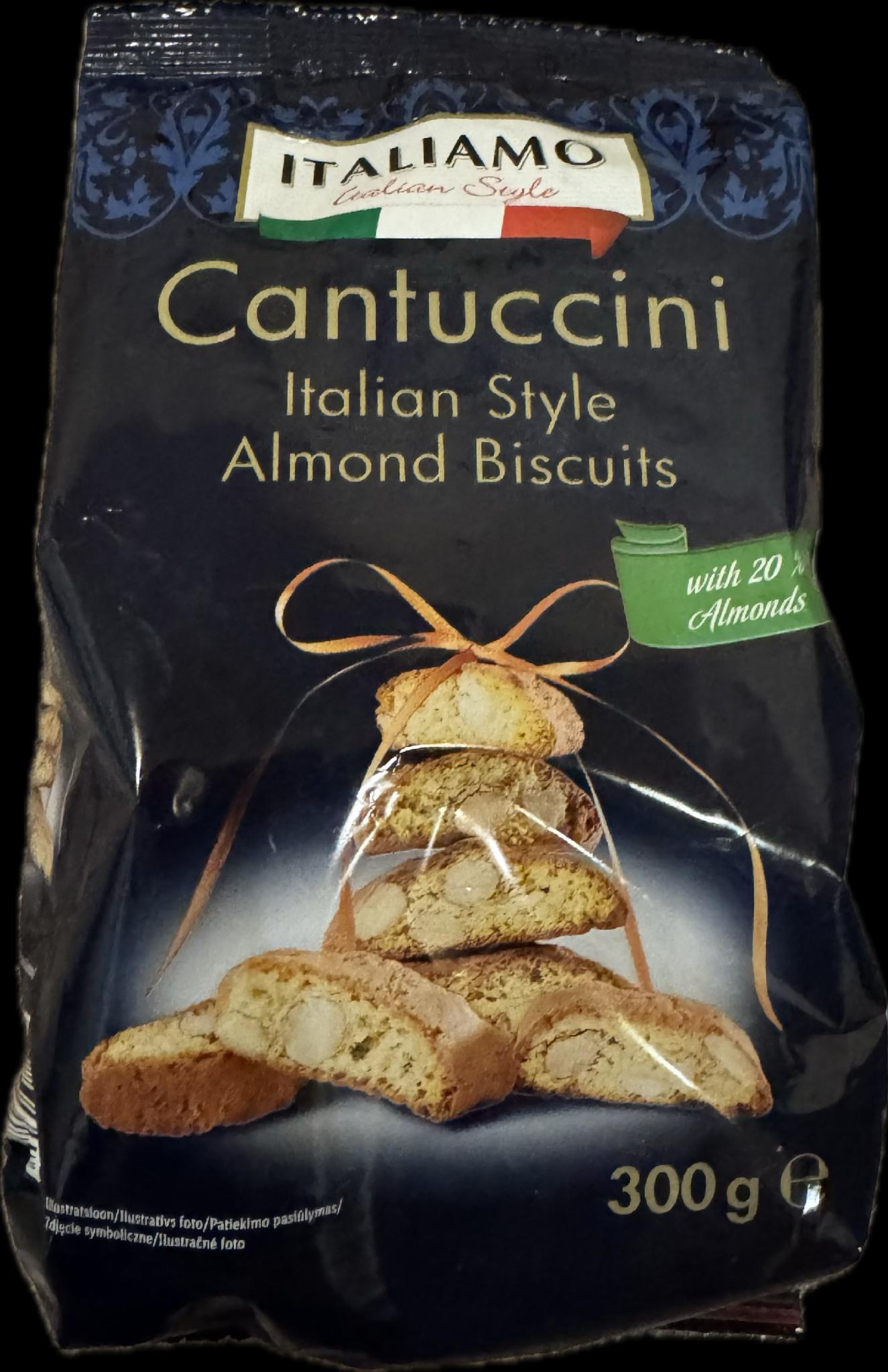 Печиво Кантучіні ITALIAMO Cantuccini Almond з мигдалем 300 гр