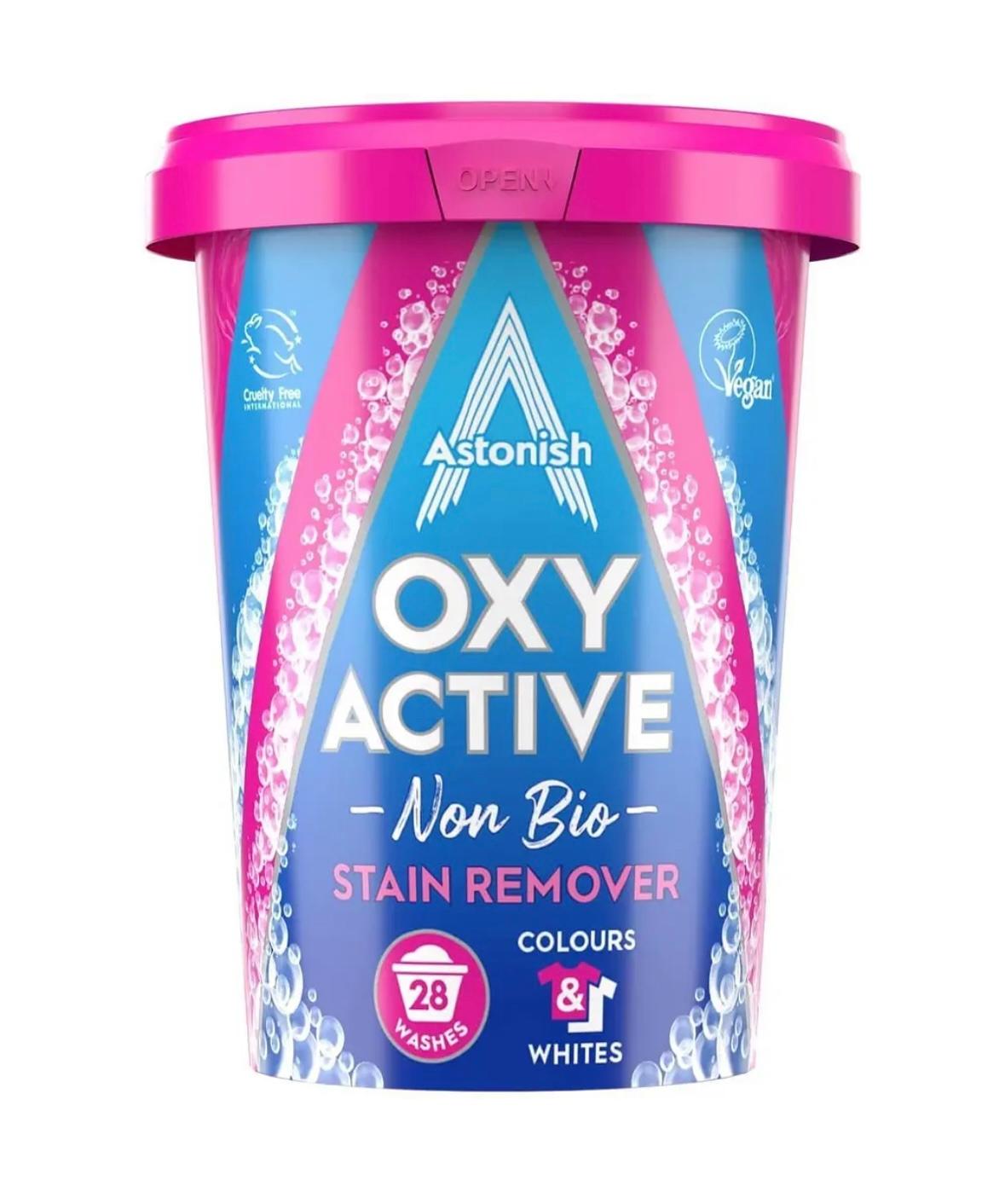 Кисневий засіб для видалення складних плям Astonish Oxy Active 625 гр