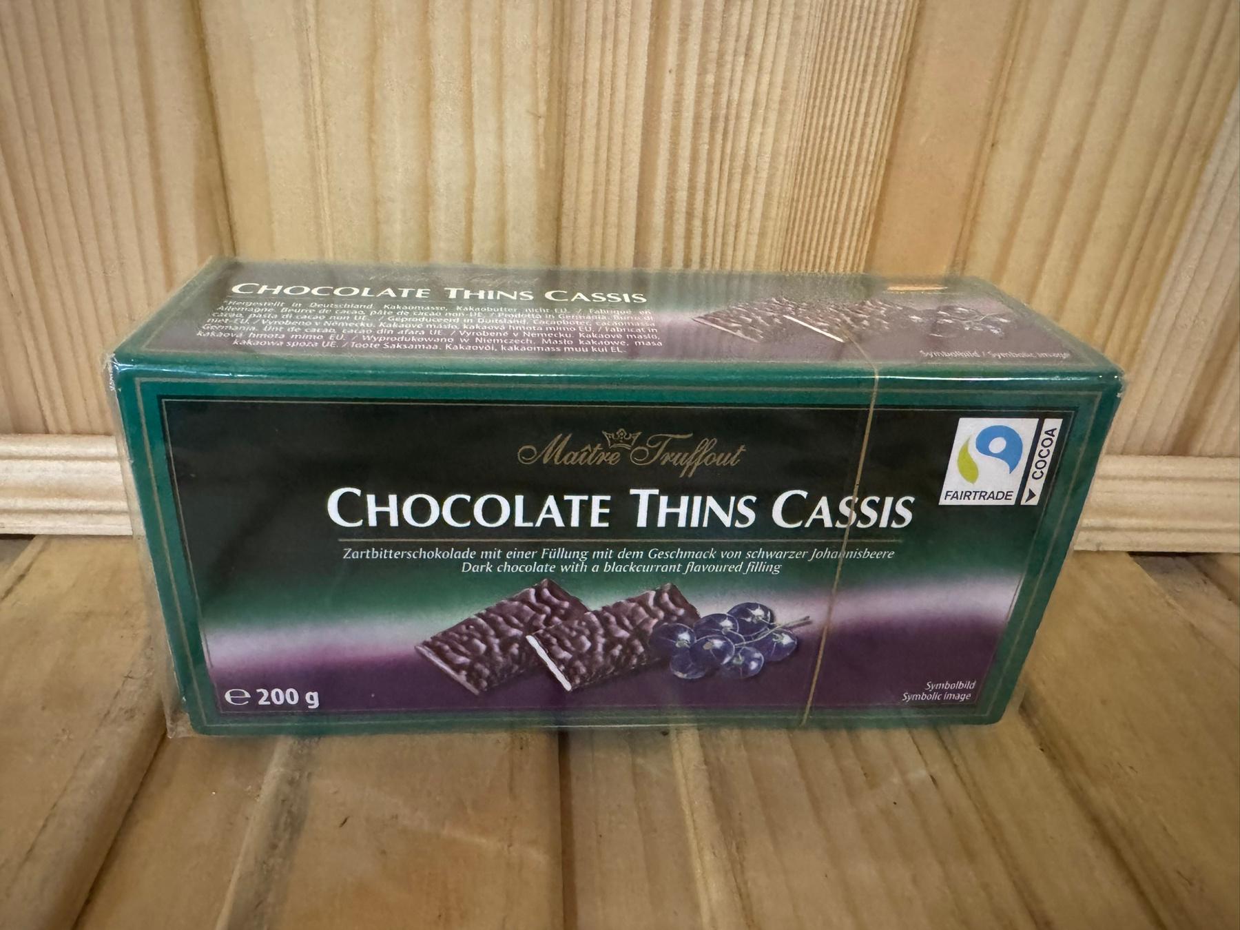 Шоколадні пластинки Maitre Truffout смородина 16шт 200 г