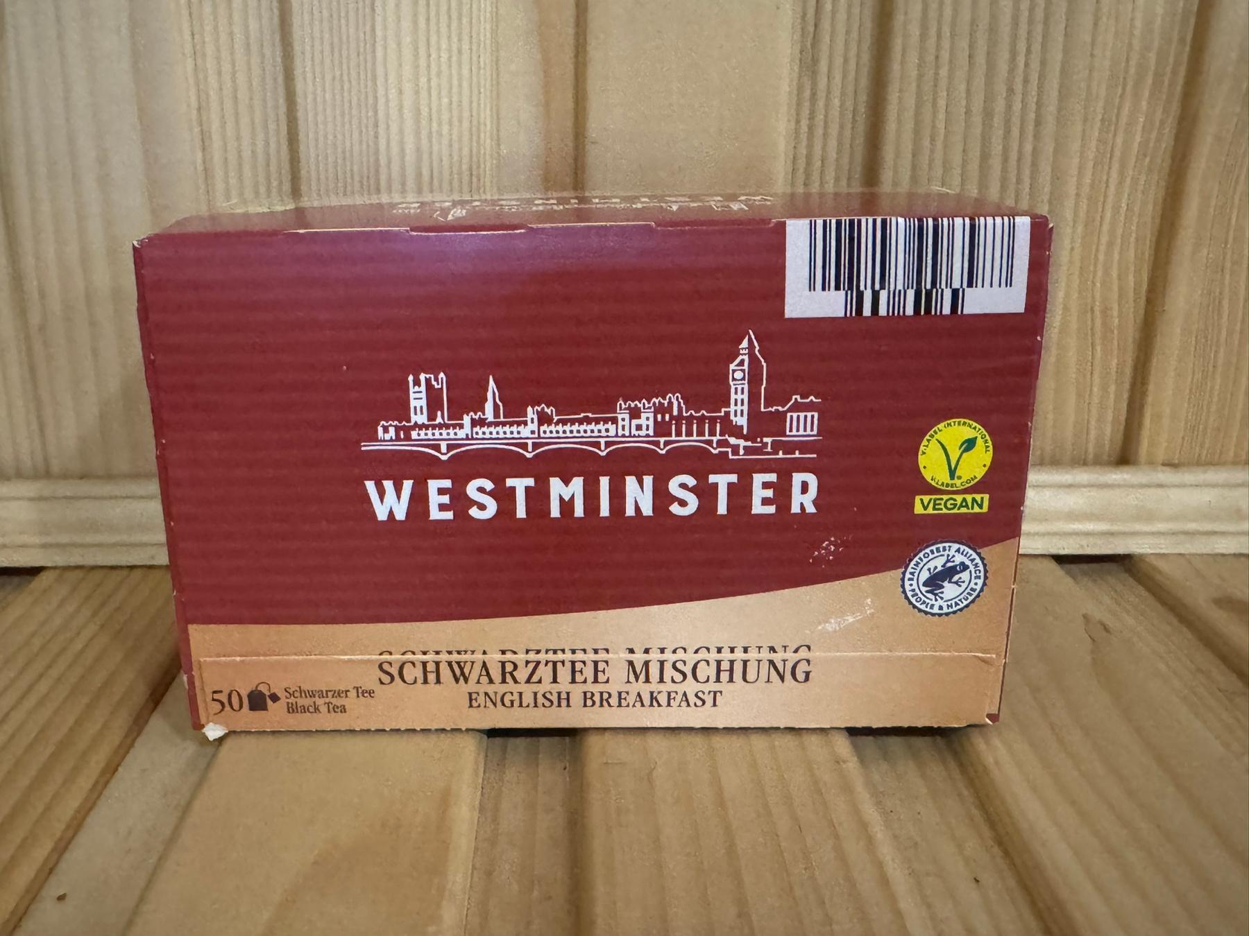 Чай чорний в пакетах Westminster English Breakfast 50 пак.