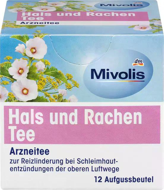 Чай лікарський для горла Mivolis 12 пакетиків