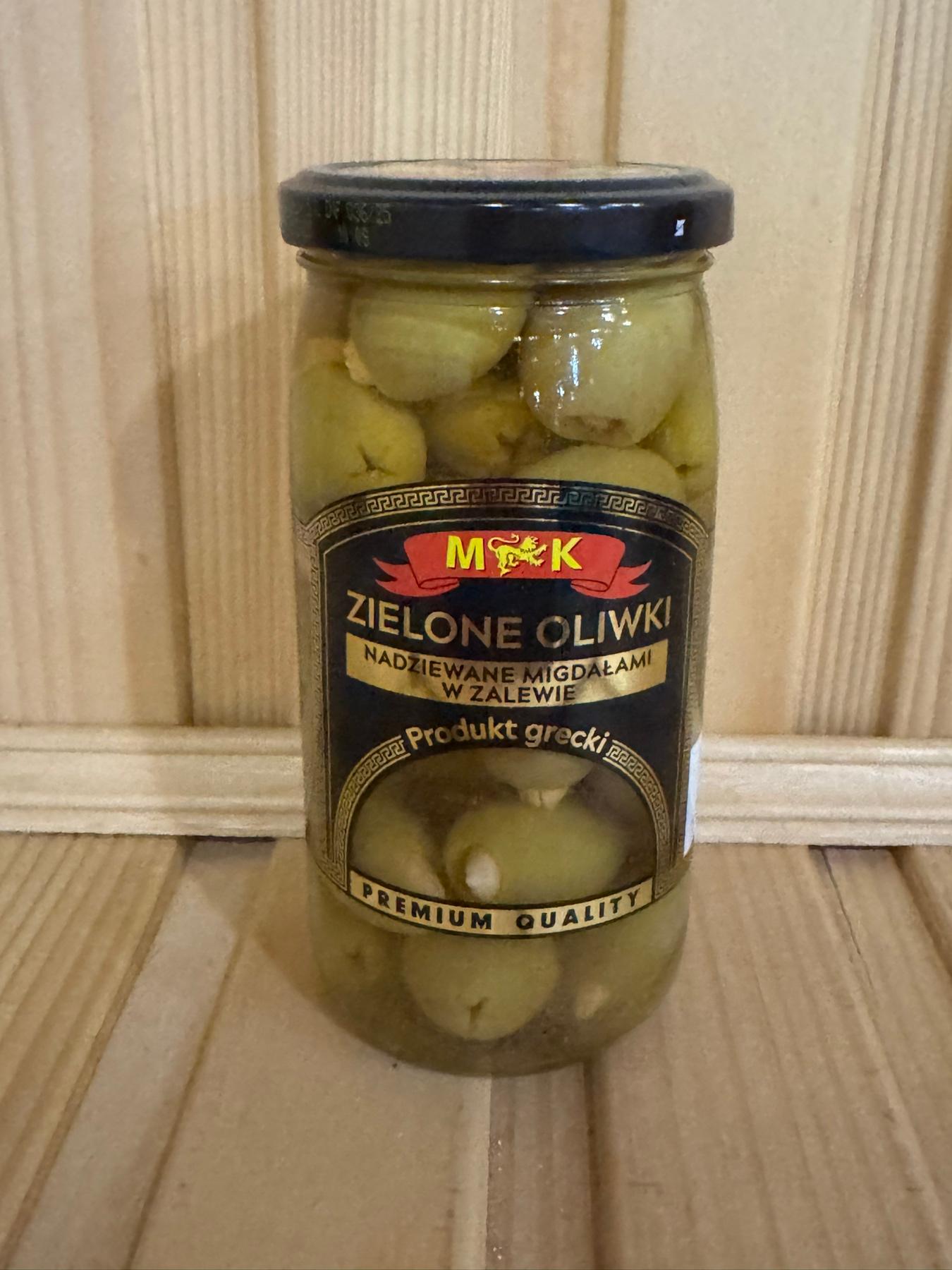 Оливки зелені М&K фаршировані мигдалем 350 гр