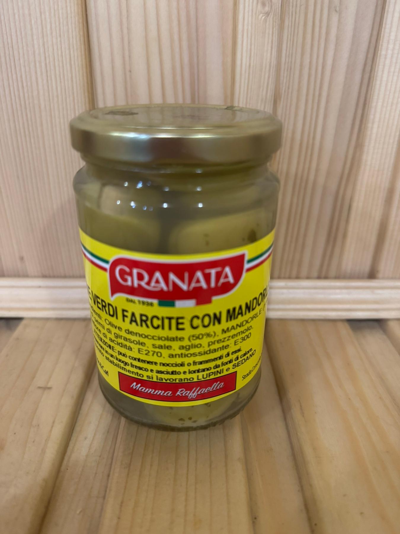 Оливки з мигдалем Granata скло 290 гр