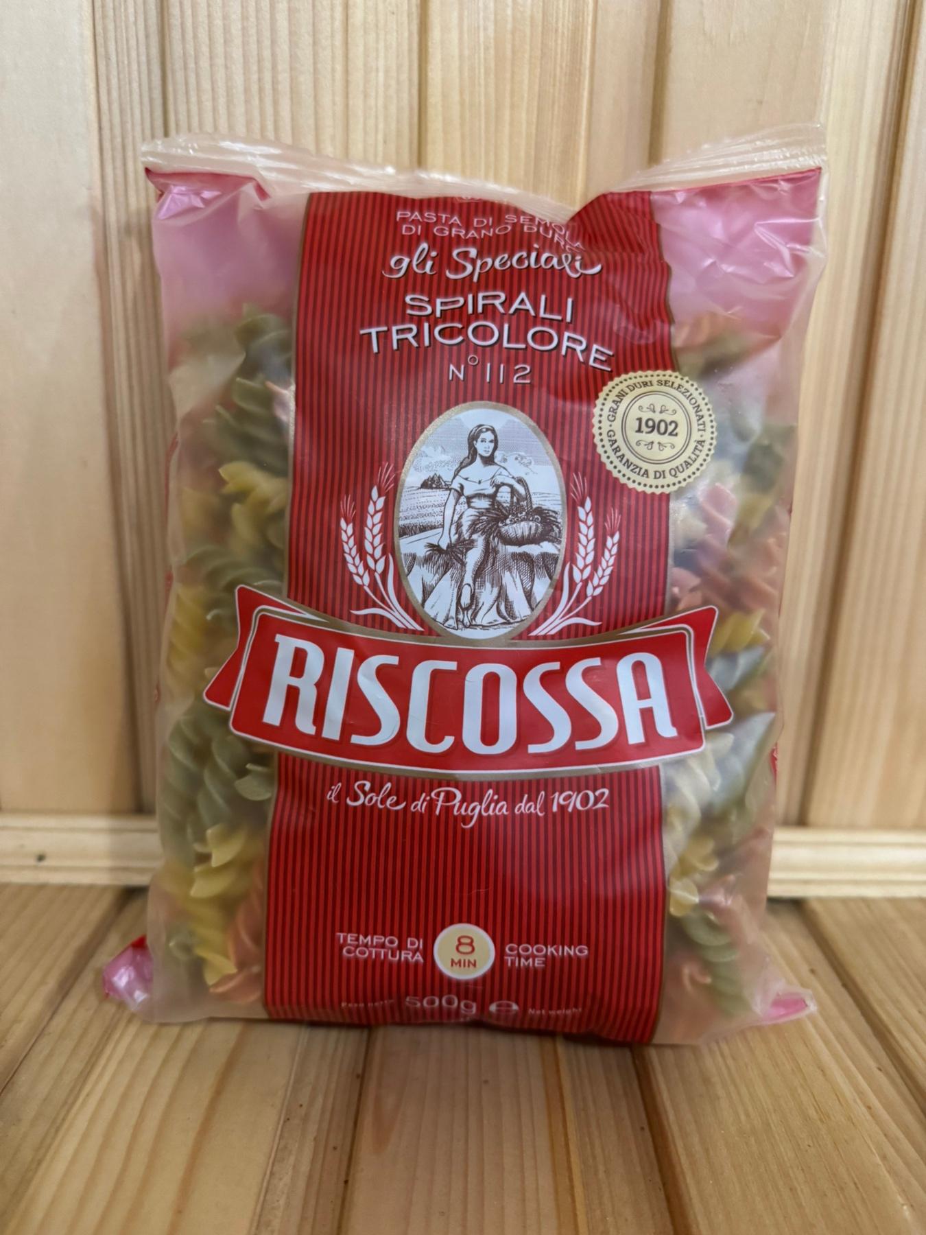 Макарони Ріскосса кольорові спіральки №112 Riscossa Spirali Tricolore 500 г