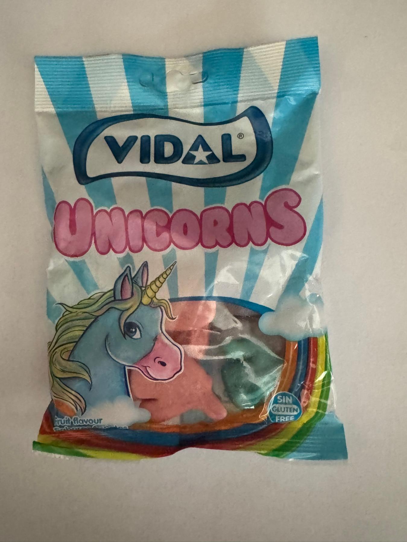 Желейні Цукерки Єдиноріг Vidal Gummi Unicorns без глютену  100 гр
