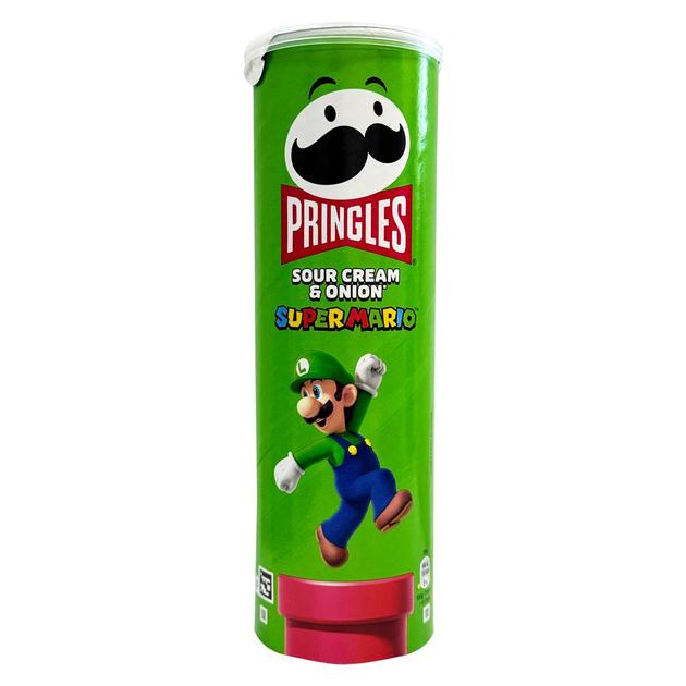 Чіпси Pringles Sour Cream & Onion Сметана-цибуля SUPER MARIO 165 г