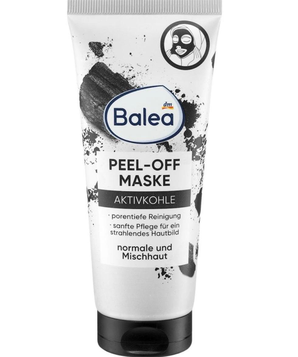 Маска-плівка від чорних цяток з вугіллям Balea Gesichtsmaske Peel-Off mit Aktivkohle 100 ml