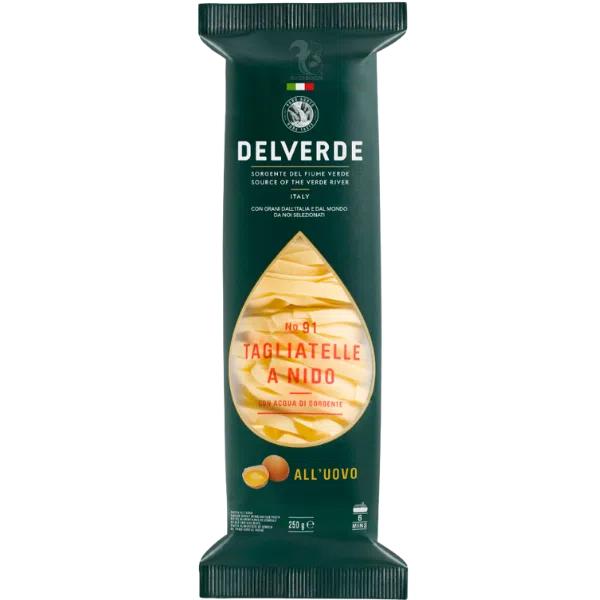 Макарони гнізда Delverde №91 Tagliatelle A Nido Болонська яєчна паста італійська Тальятелле 250 гр
