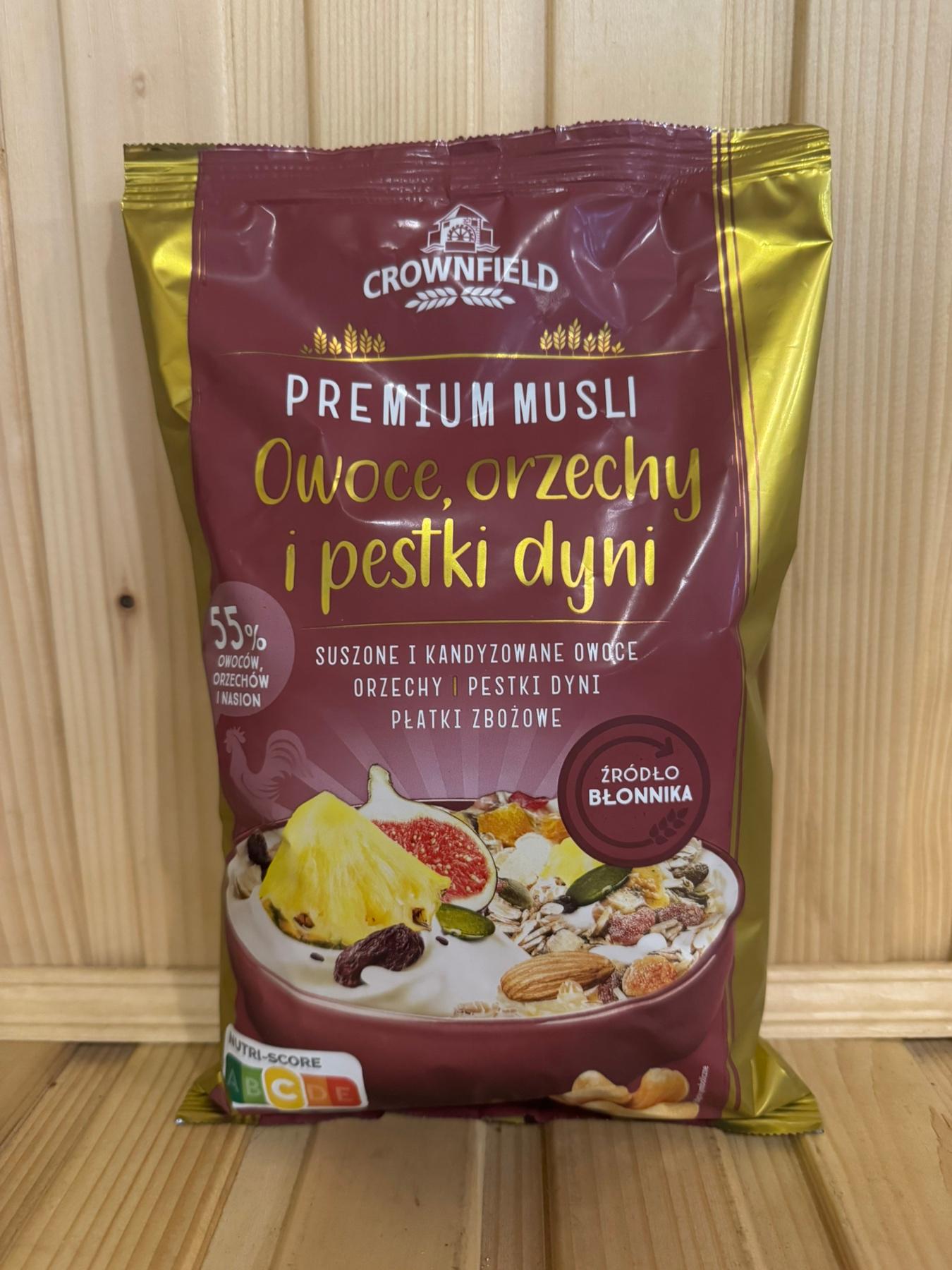 Мюслі з фруктами, горіхами та насінням Crownfield Premium Musli 700 гр