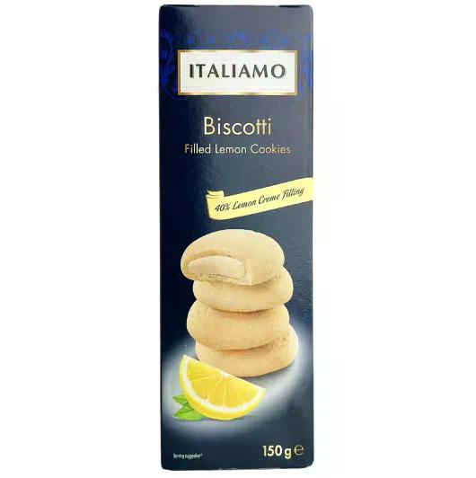 Бісквітне лимонне печиво Italiamo Biscotti з 40% кремовою лимонною начинкою 150 грам