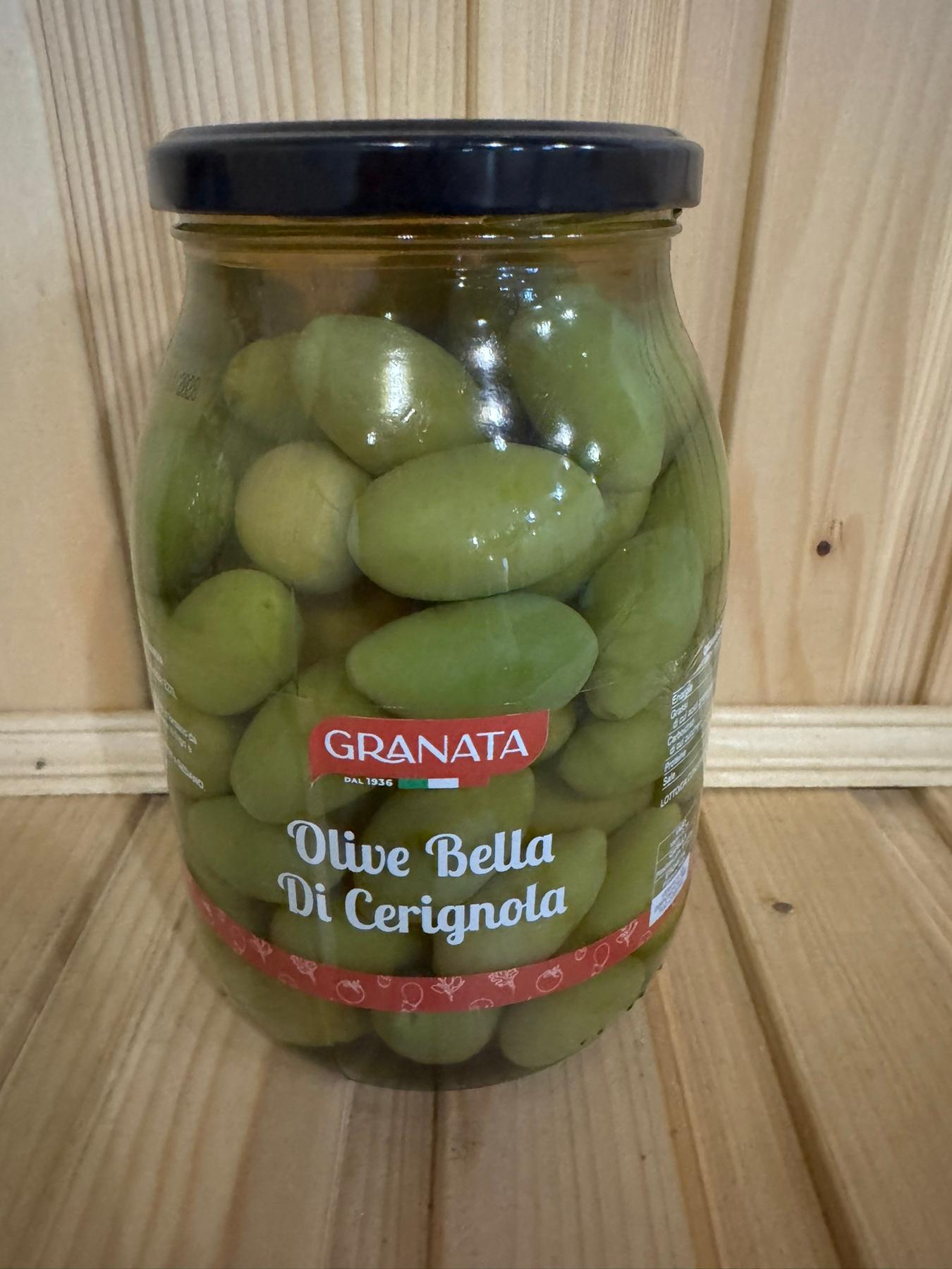 Оливки зелені Bella Contadina Olive Bella di Cerignola гігантські 950 гр