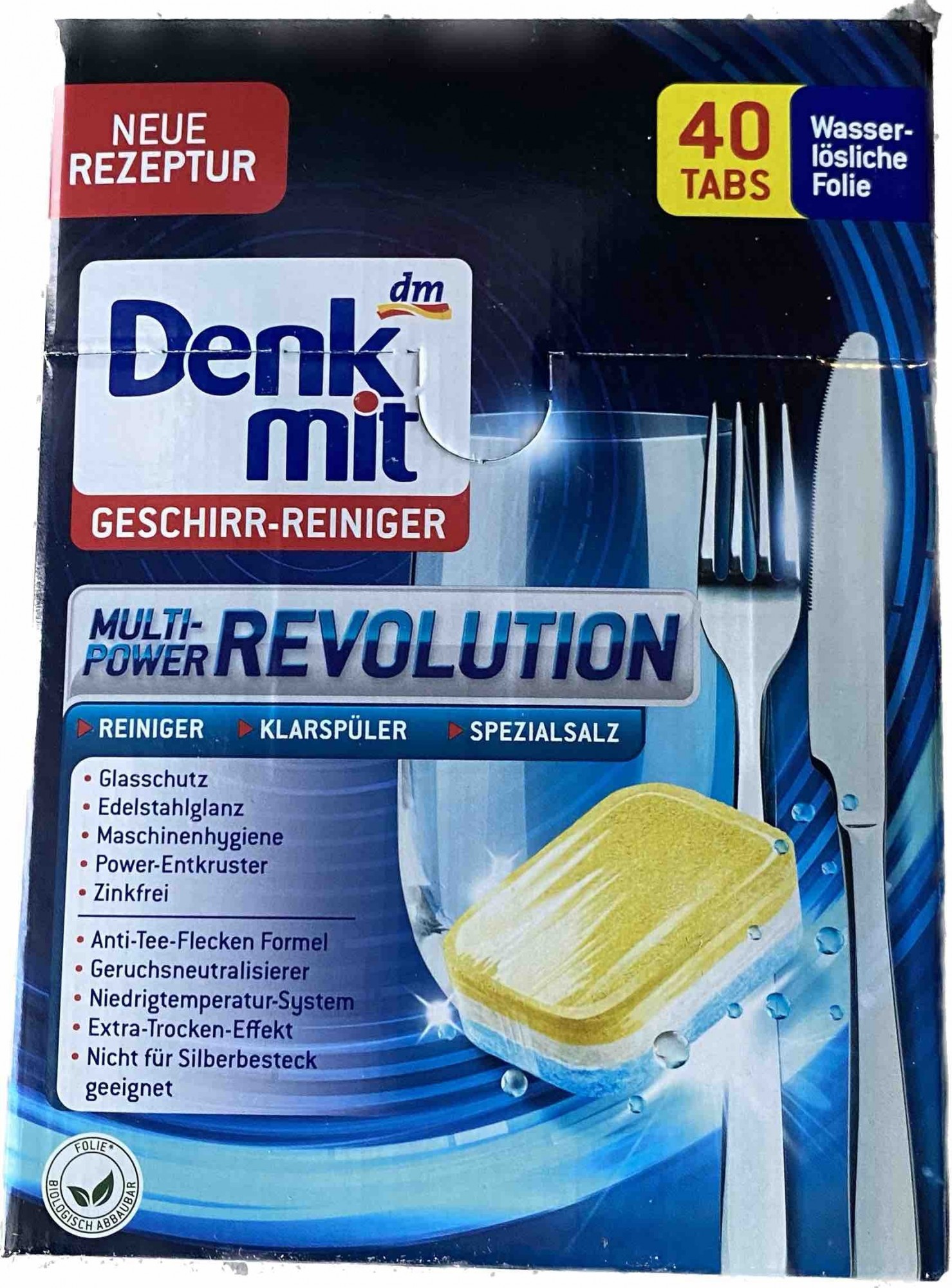 Таблетки для посудомийної машини Denkmit Multi power Revolution Таблетки для посудомийки 40 шт.