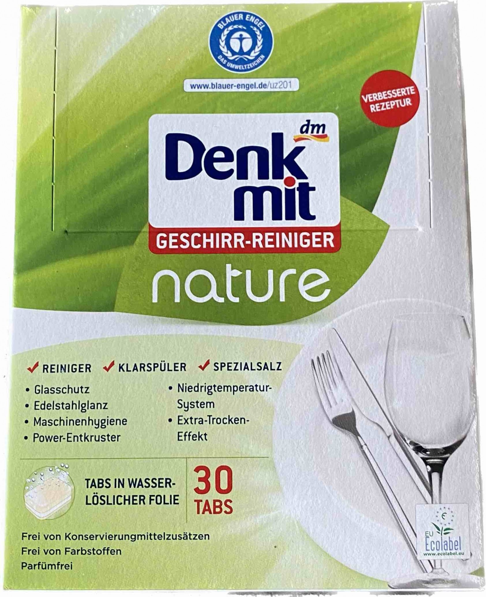 Таблетки для посудомойки Denkmit Nature 30 шт