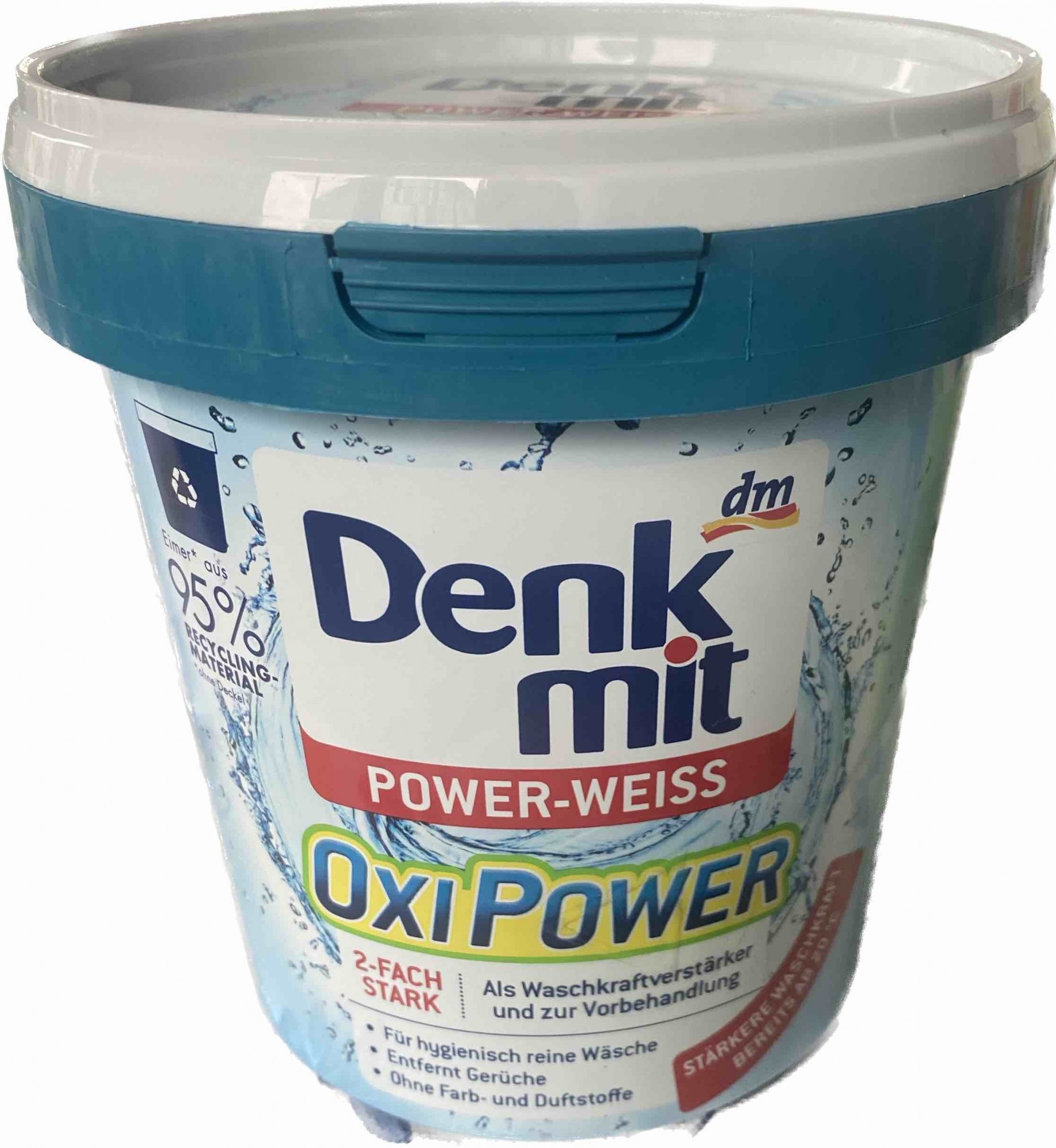 Порошковий плямовивідник з активним киснем для білих речей Denkmit Oxi Power Power-weiss 750 г