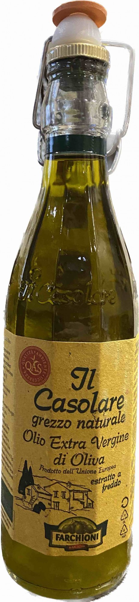 Олія оливкова нефільтрована Farchioni Il casolare grezzo naturals 500 ml