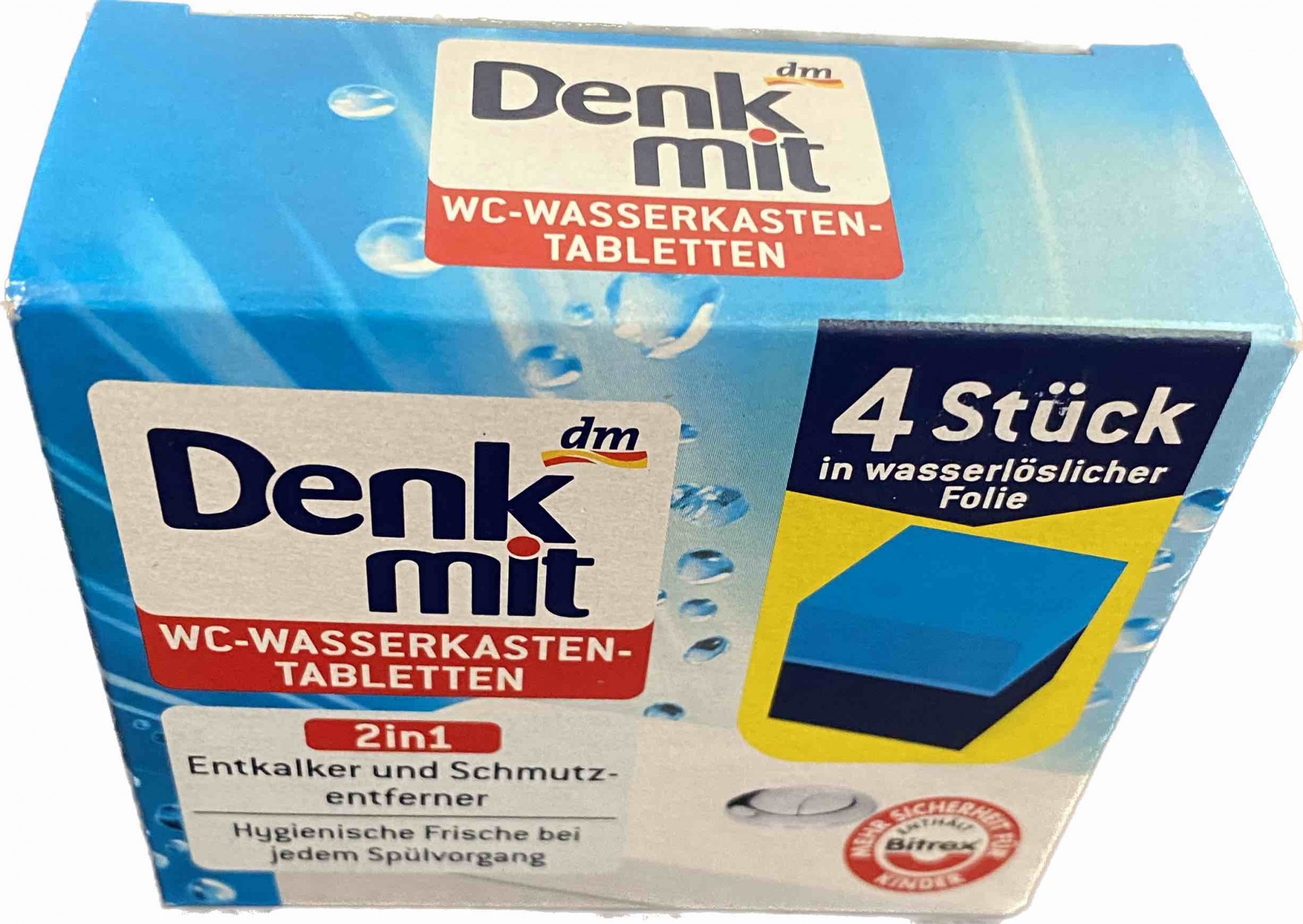 Таблетки для бачка унітазу Denkmit WC Wasserkasten tabletten 2in1 4штуки