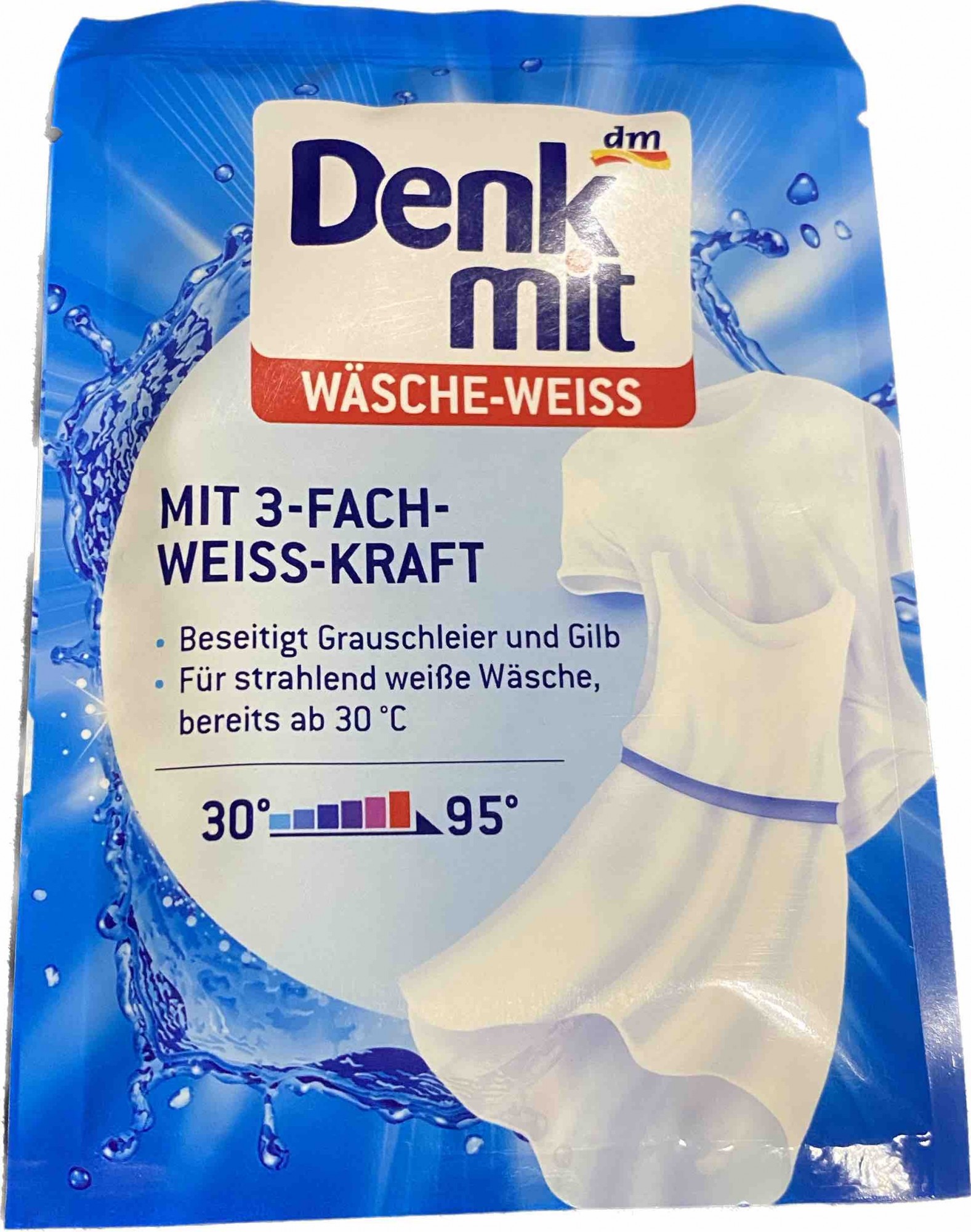 Підсилювач прального порошку Вибілювач для білого одягу речей білизни Denkmit Wäsche-Weiss 50 г