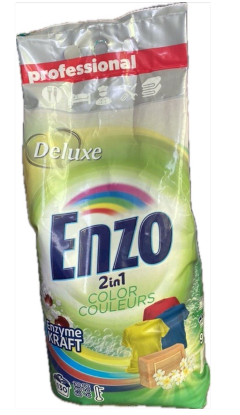 Порошок для прання Deluxe Enzo 9.1 кг 130 прань для кольорового