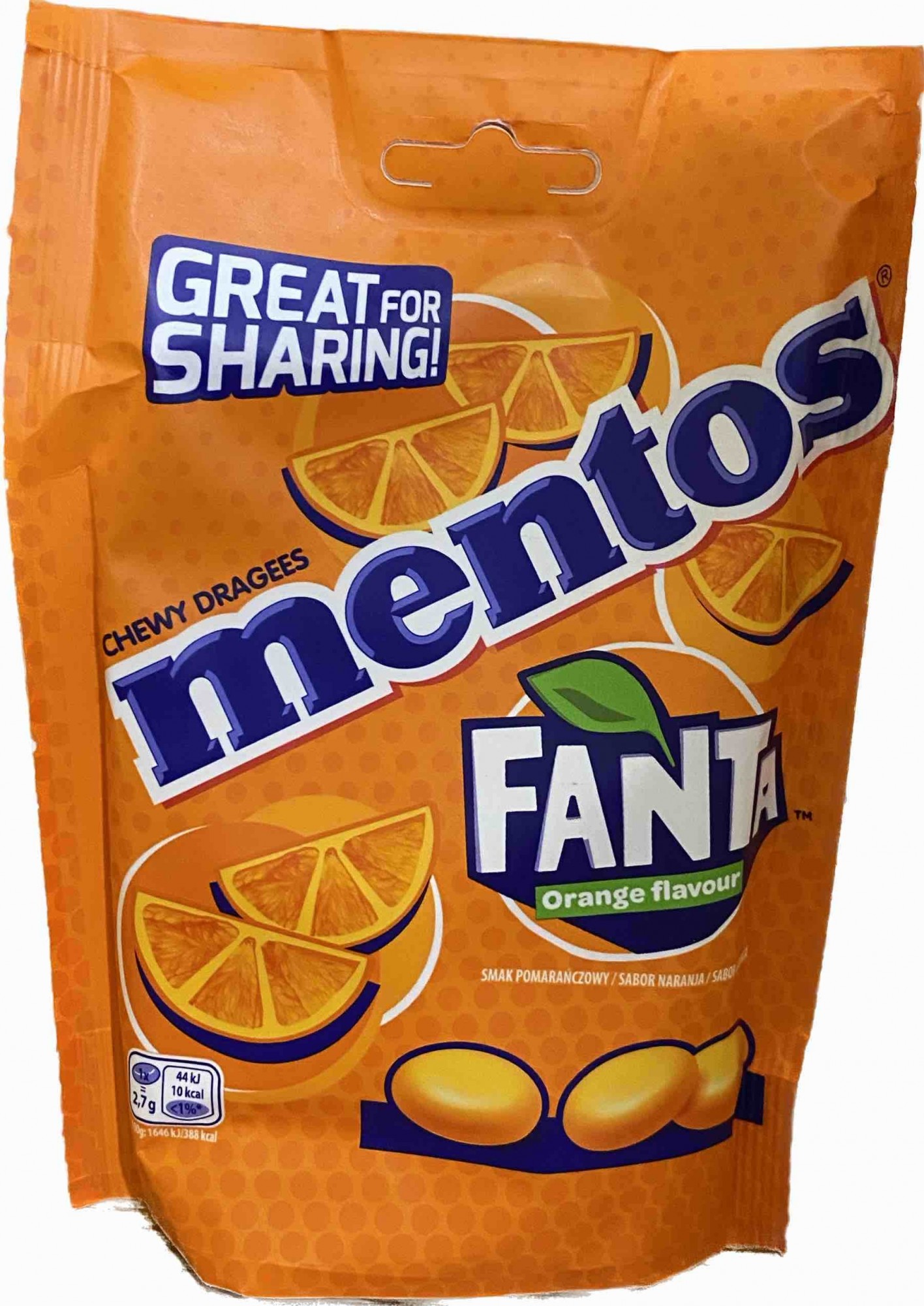 Жувальні драже Mentos Fanta Orange flavour 160 гр