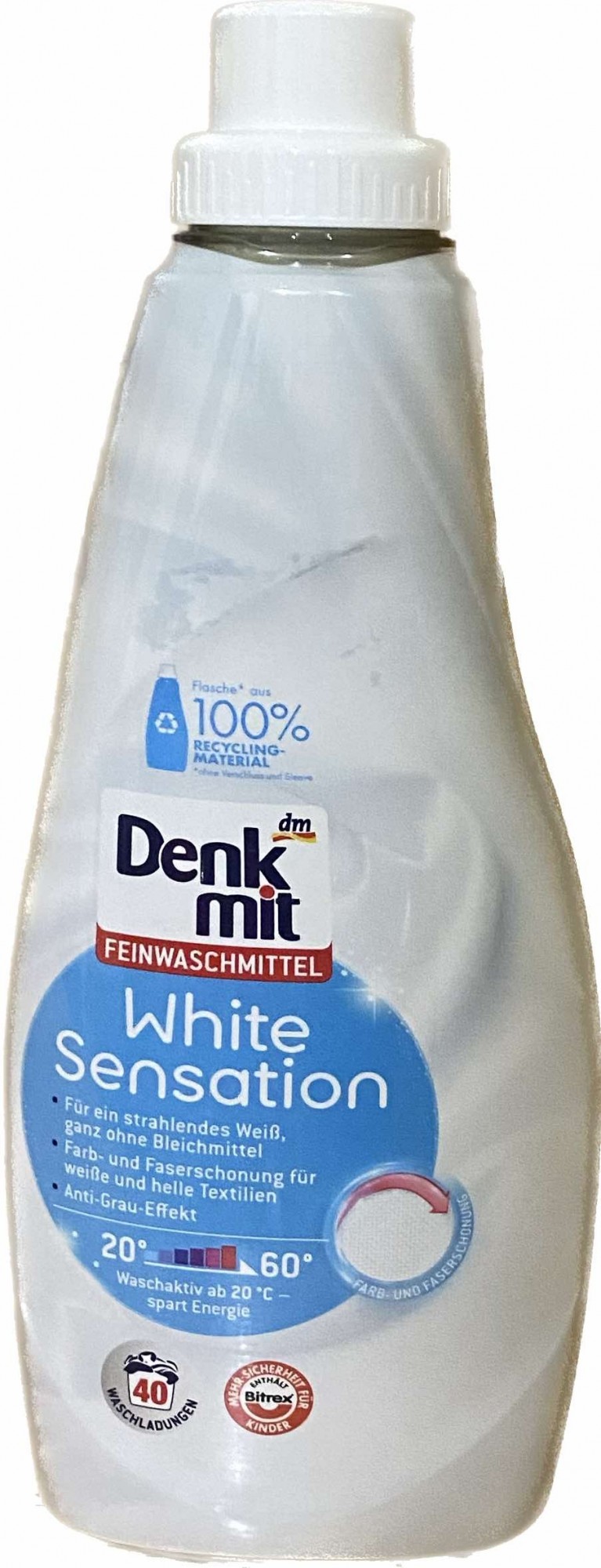 Гель для прання білих тканин Denkmit White Sensation Feinwaschmittel 1 л