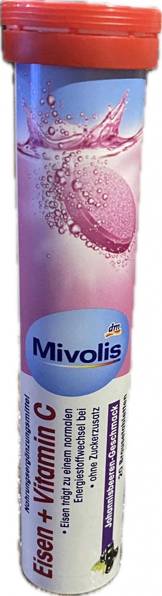 Mivolis Eisen + Vitamin C шипучі вітаміни із залізом і вітаміном С 20 шт.