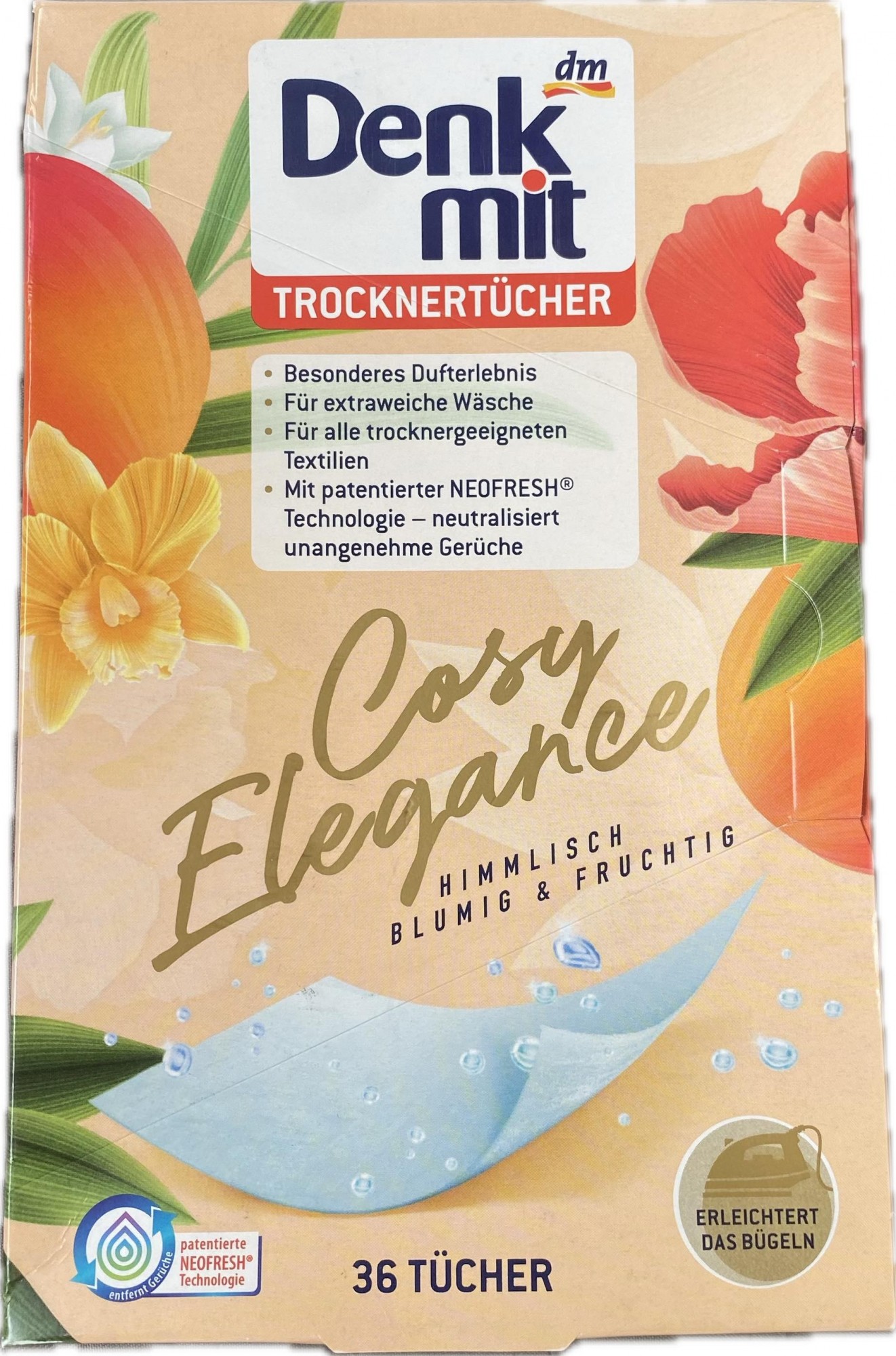 Серветки для сушильної машини Denkmit Cosy Elegance 36 шт