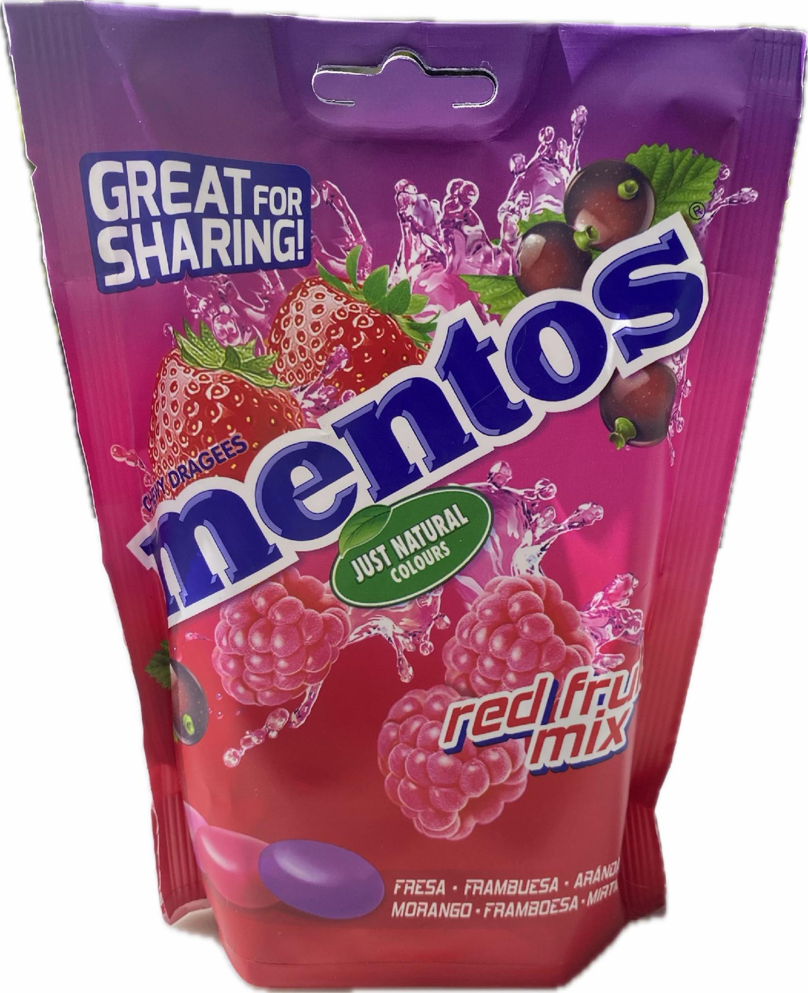 Драже Perfetti van Melle Mentos Red Fruit Mix 160г