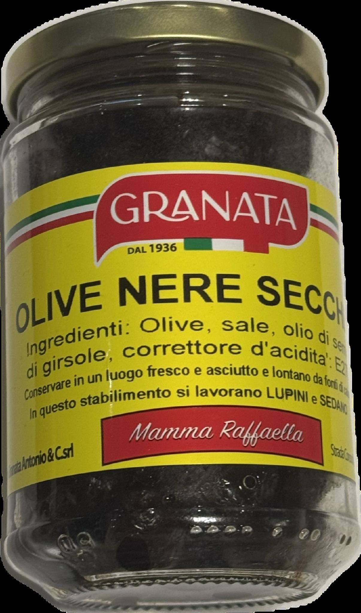 Оливки в'ялені Nere Secche Granata 180гр