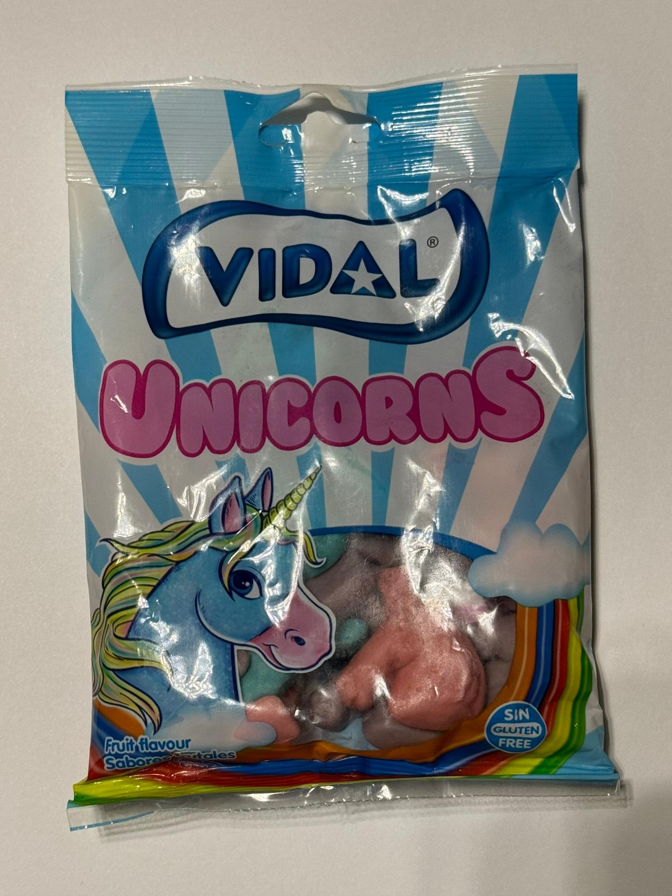 Цукерки жувальні Vidal Єдинороги 90 г