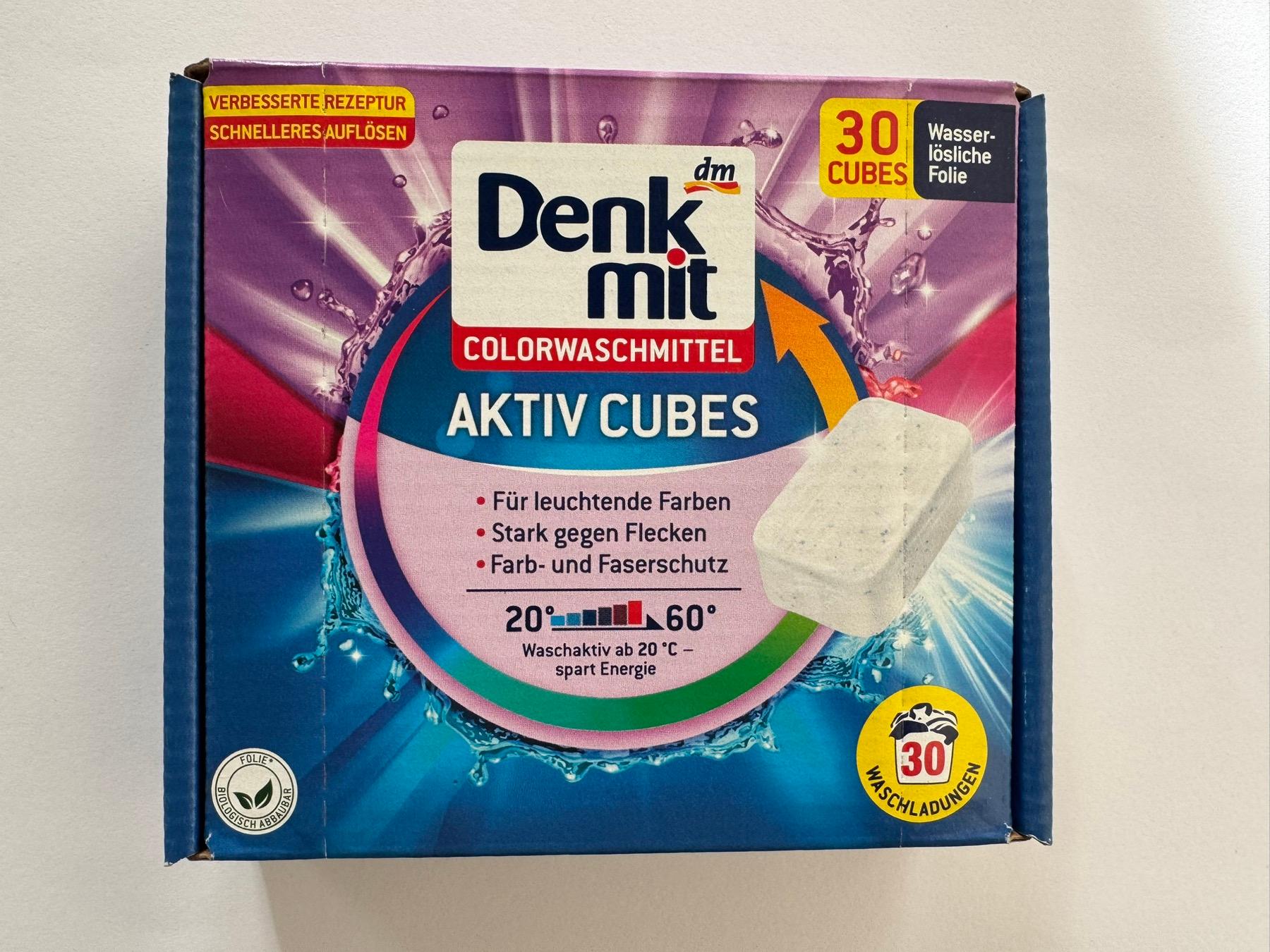 Кубики для прання кольорових тканин DenkMit Colorwaschmittel-Cubes 30 шт