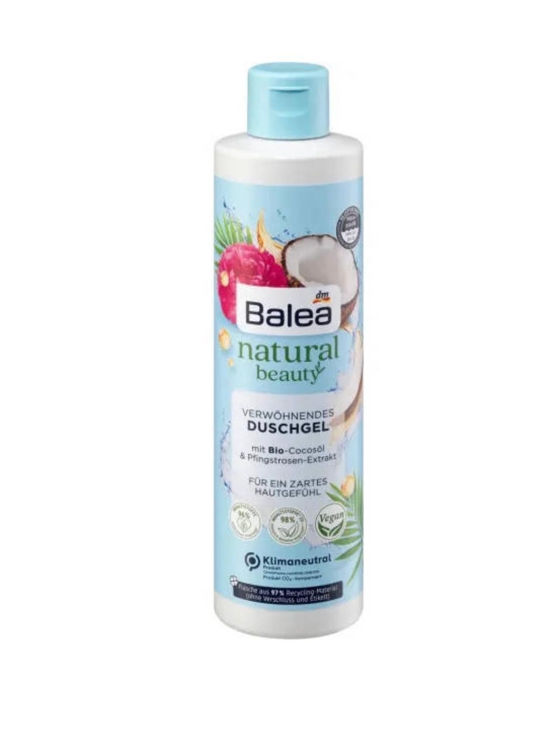 Гель для душу Balea Natural Beauty кокос та півонія 250 мл.