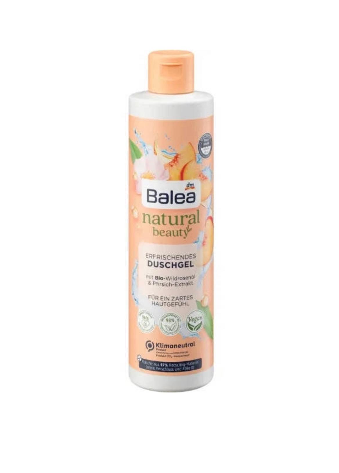 Гель для душу Balea Natural Beauty персик та шипшина 250 мл.
