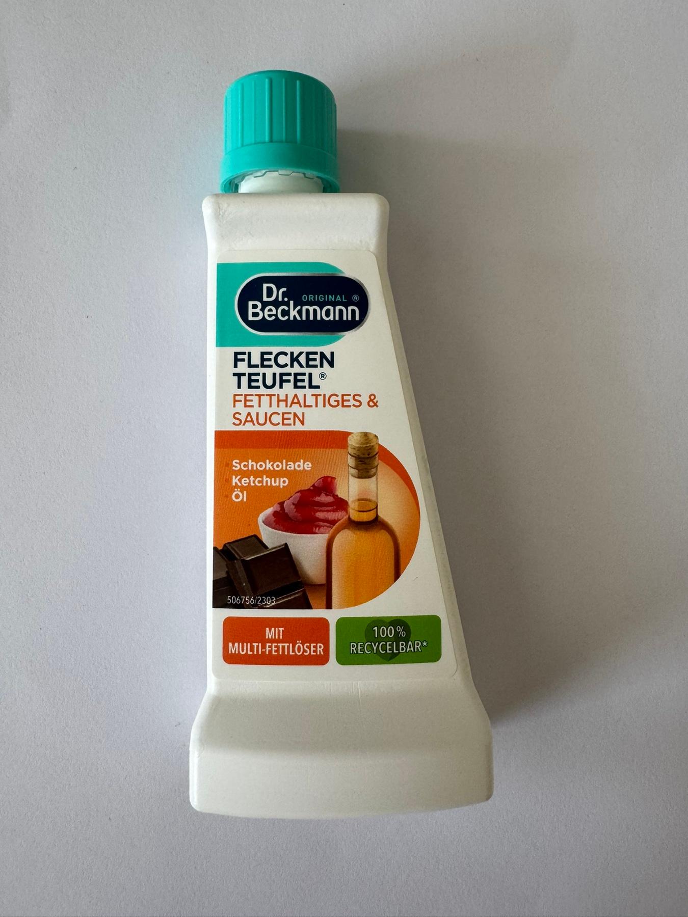 Засіб для виведення плям від шоколаду, жиру та соусу Dr. Beckmann Flecken teufel Fetthaltiges&Saucen 50ml